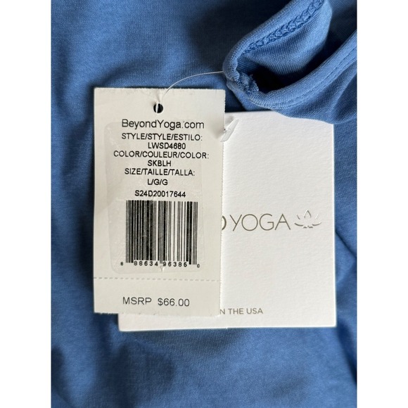 BEYOND YOGA Women's Featherweight Flutter Tank – Size L – Sky Blue – NWT – SOLD - Picture 4 of 6